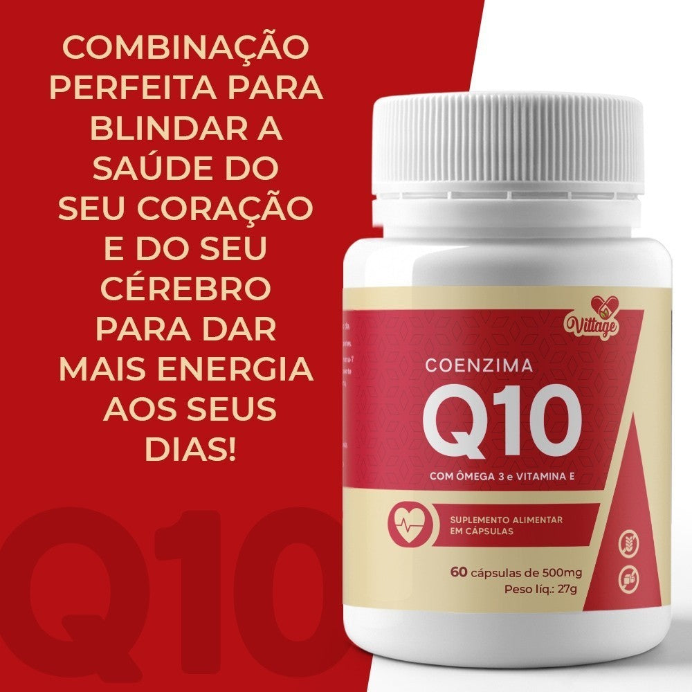 Coenzima Q10 VITTAGE C/Vit B2 e vitamina E 60 cáps Envio Imediato