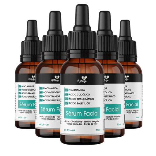 Kit 5 Sérum Clear Clareador Vittage 30ml