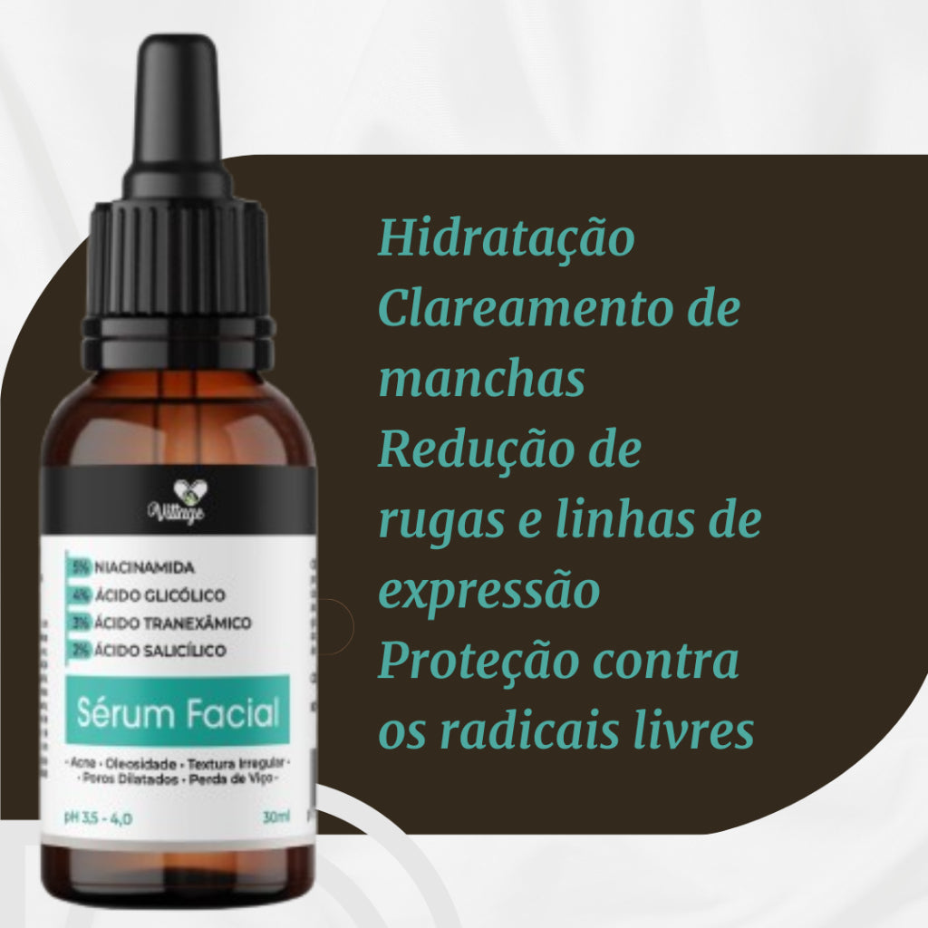 Kit 5 Sérum Clear Clareador Vittage 30ml