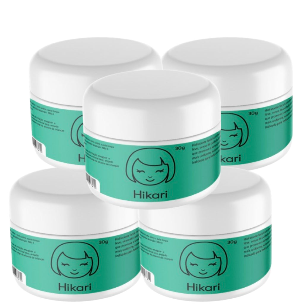 Super Kit 5x Hikari Hidratante Facial | Hidratação  | Pele de Porcelana