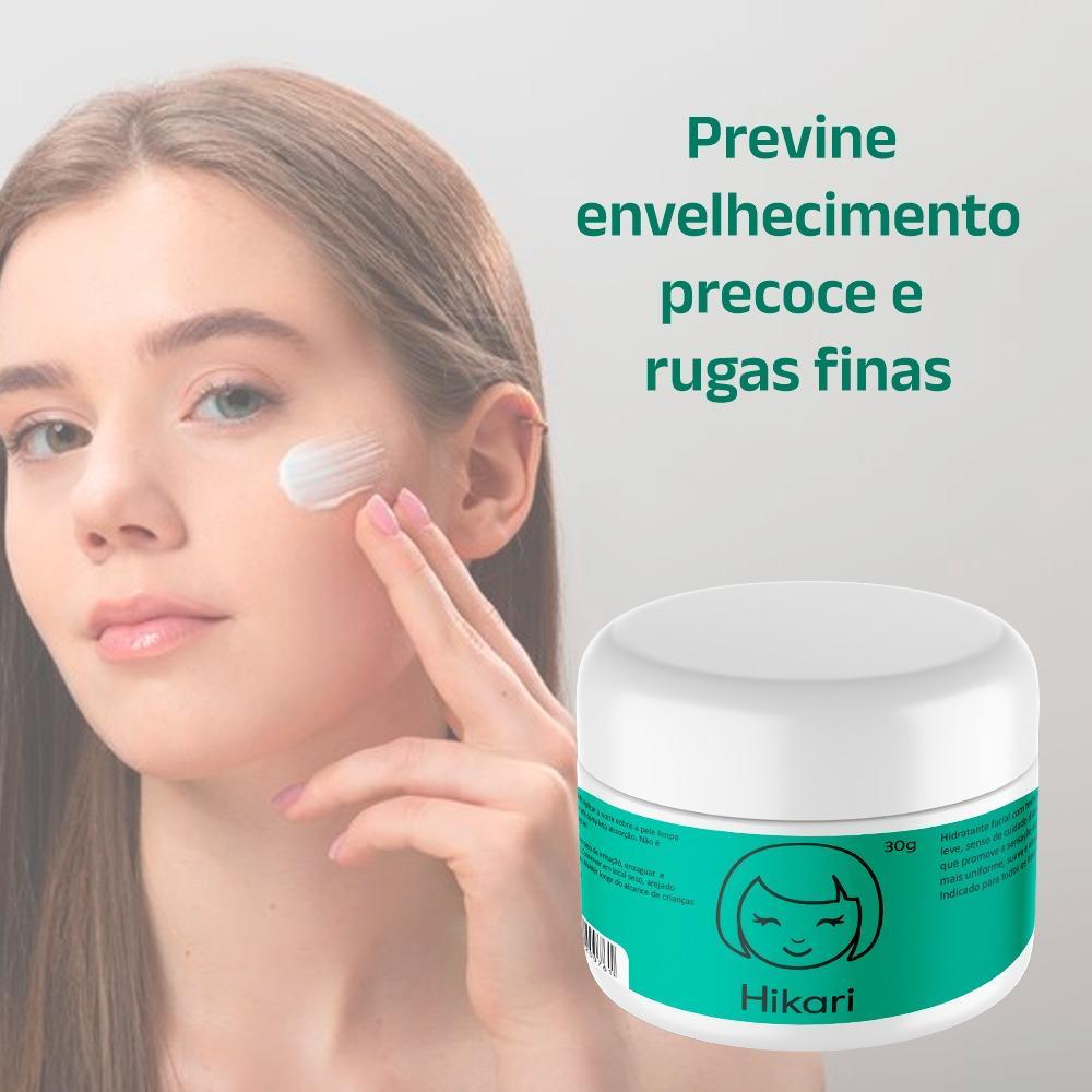 Combo 3 Unidades Hidratante Facial Hikari Rosa Mosqueta Pantenol e Toque Suave