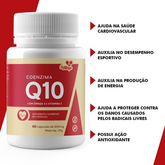 Coenzima Q10  VITTAGE C/Vit B2 e vitamina E  60 cáps Envio Imediato