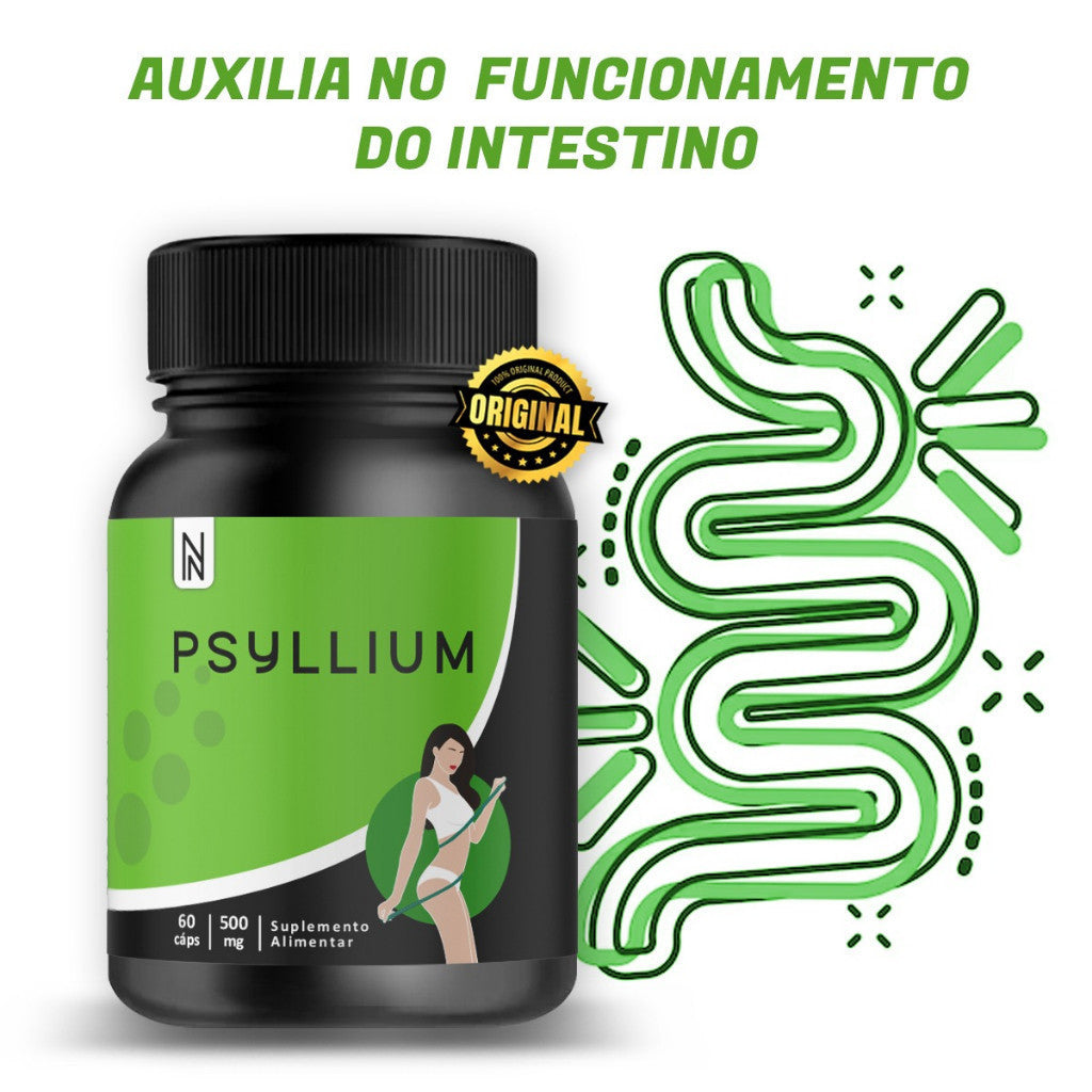 Kit 3x Psyllium 60 Cápsulas 500mg ENVIO IMEDIATO