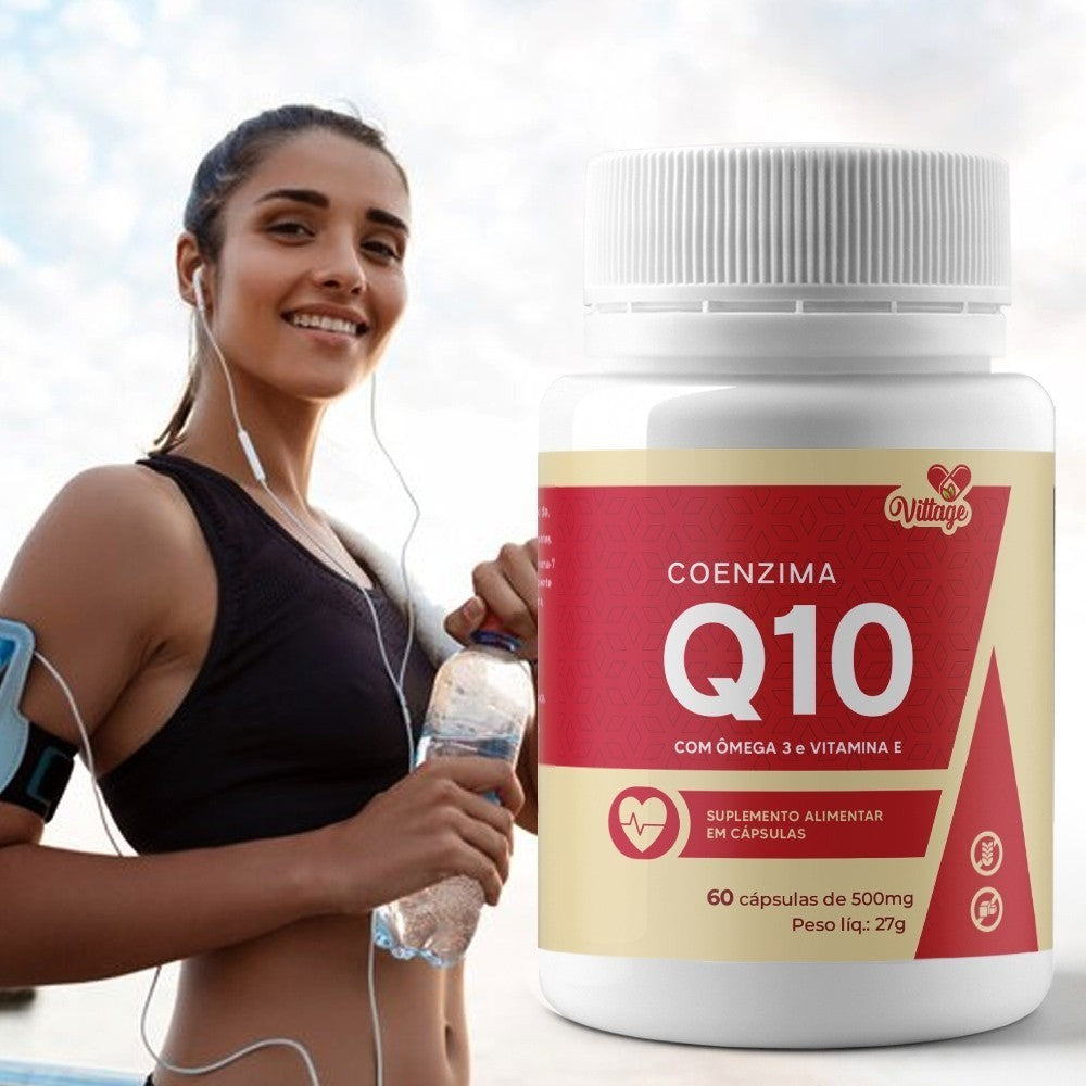 Coenzima Q10  VITTAGE C/Vit B2 e vitamina E  60 cáps Envio Imediato