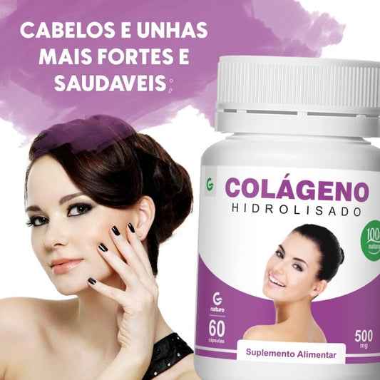 Colágeno Hidrolisado  GENATURE 500mg 60cáps  Envio Imediato