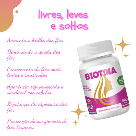Biotina Cabelos Pele Unhas Envio Imediato