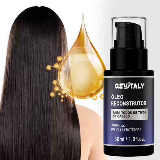 Combo 5x Óleo Reconstrutor Capilar Gevitaly 30ml Antifrizz Brilho Proteção Hidratação Cabelos Danificados